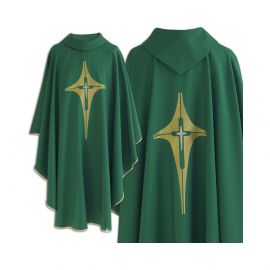 Ornat gotycki zielony, motyw krzyża (183K)