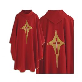 Ornat gotycki czerwony, motyw krzyża (186K)