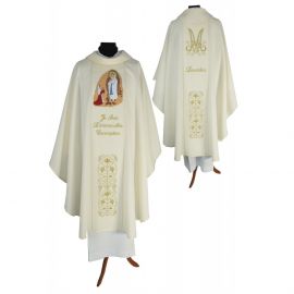 Ornat haftowany Matka Boska z Lourdes (02) - SZATY LITURGICZNE - Nowość