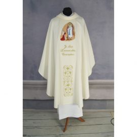 Ornat haftowany Matka Boska z Lourdes (02) - zdjęcie 2 - Ornat haftowany Matka Boska z Lourdes (02)