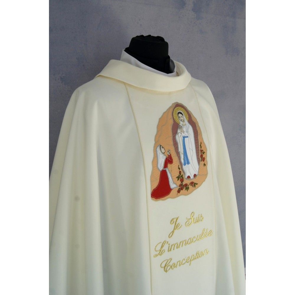 Ornat haftowany Matka Boska z Lourdes (02) - zdjęcie 4 - Ornat haftowany Matka Boska z Lourdes (02)