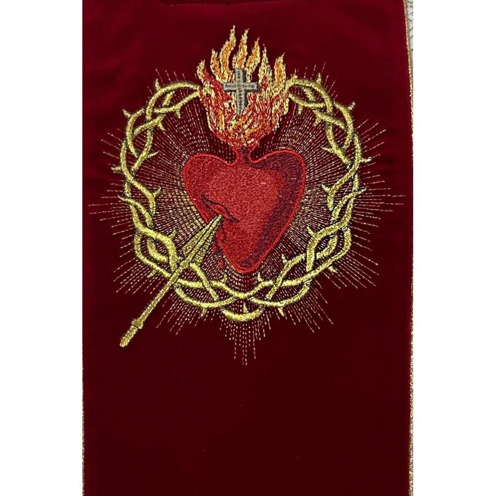 Ornat gotycki brokatowa rozeta, haftowany, pas aksamit (187K) - zdjęcie 2 - Ornat gotycki brokatowa rozeta, haftowany, pas aksamit (187K)