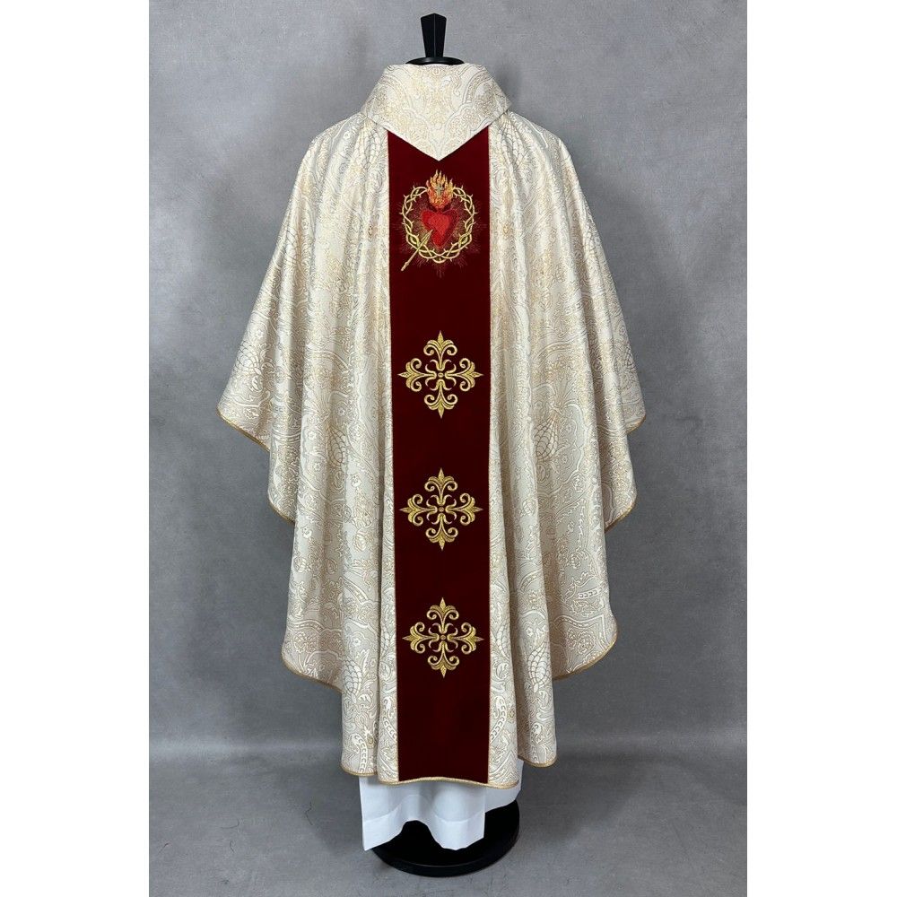 Ornat gotycki brokatowa rozeta, haftowany, pas aksamit (187K) - zdjęcie 5 - Ornat gotycki brokatowa rozeta, haftowany, pas aksamit (187K)