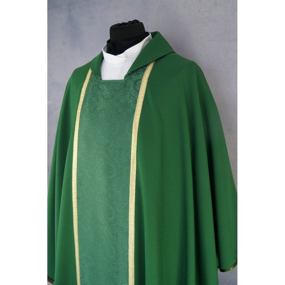 Ornat gotycki zielony, tkanina gładka, pas żakardowy (194K) - zdjęcie 2 - Ornat gotycki zielony, tkanina gładka, pas żakardowy (194K)