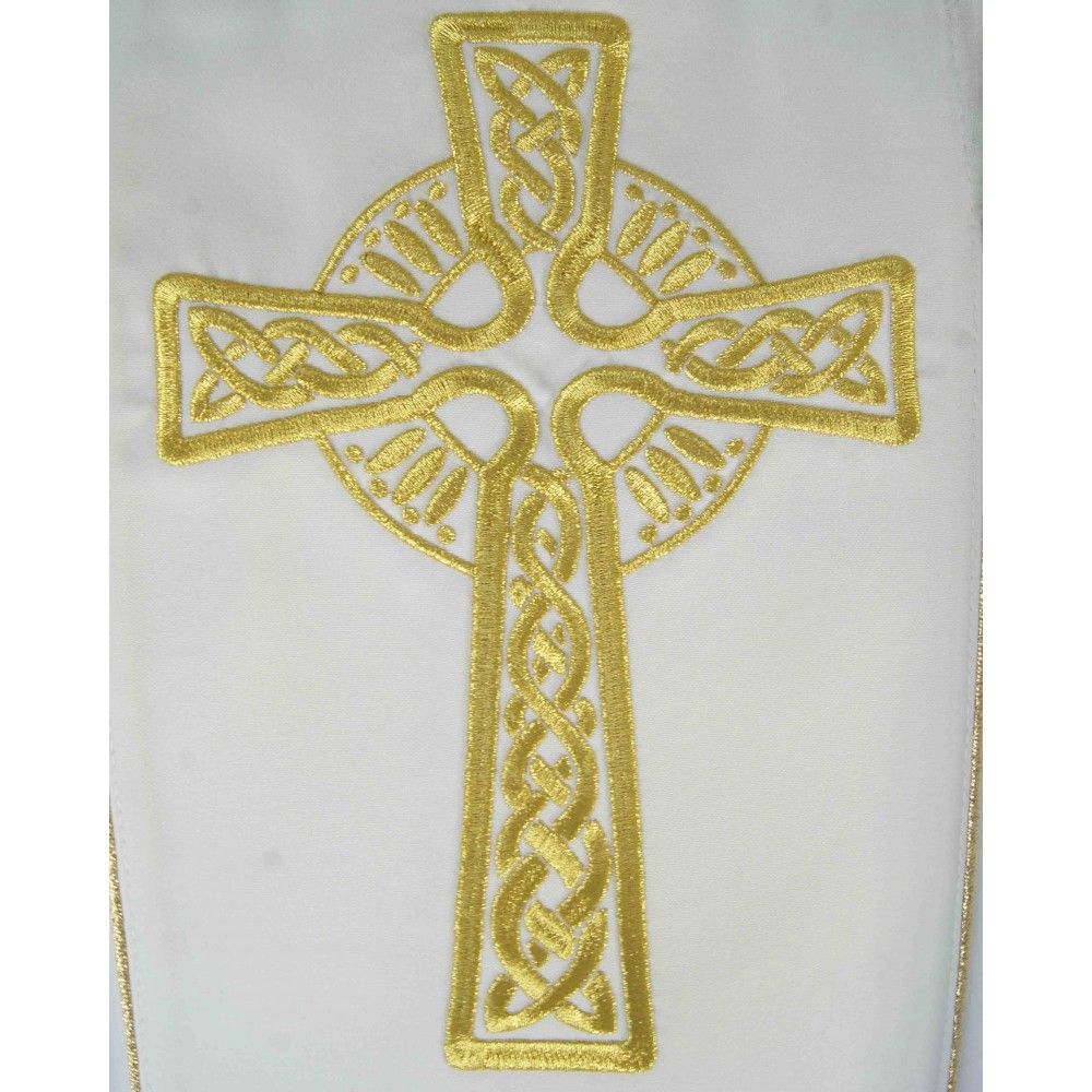 Ornat gotycki biały, tkanina gładka (201K) - zdjęcie 2 - Ornat gotycki biały, tkanina gładka (201K)