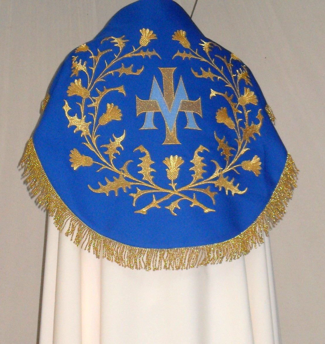 Kapa Maryjna Haftowana + stuła - zdjęcie 2 - Kapa Maryjna Haftowana