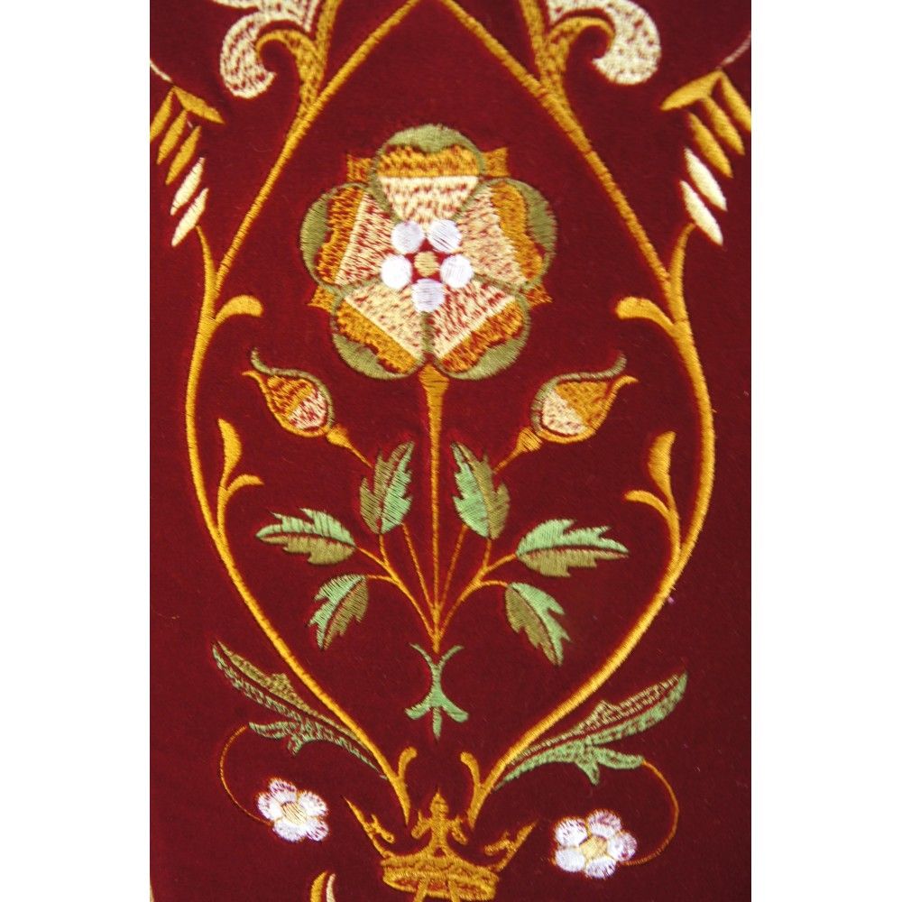 Ornat gotycki ecru, haftowany pas aksamit (207K) - zdjęcie 2 - Ornat gotycki ecru, haftowany pas aksamit (207K)