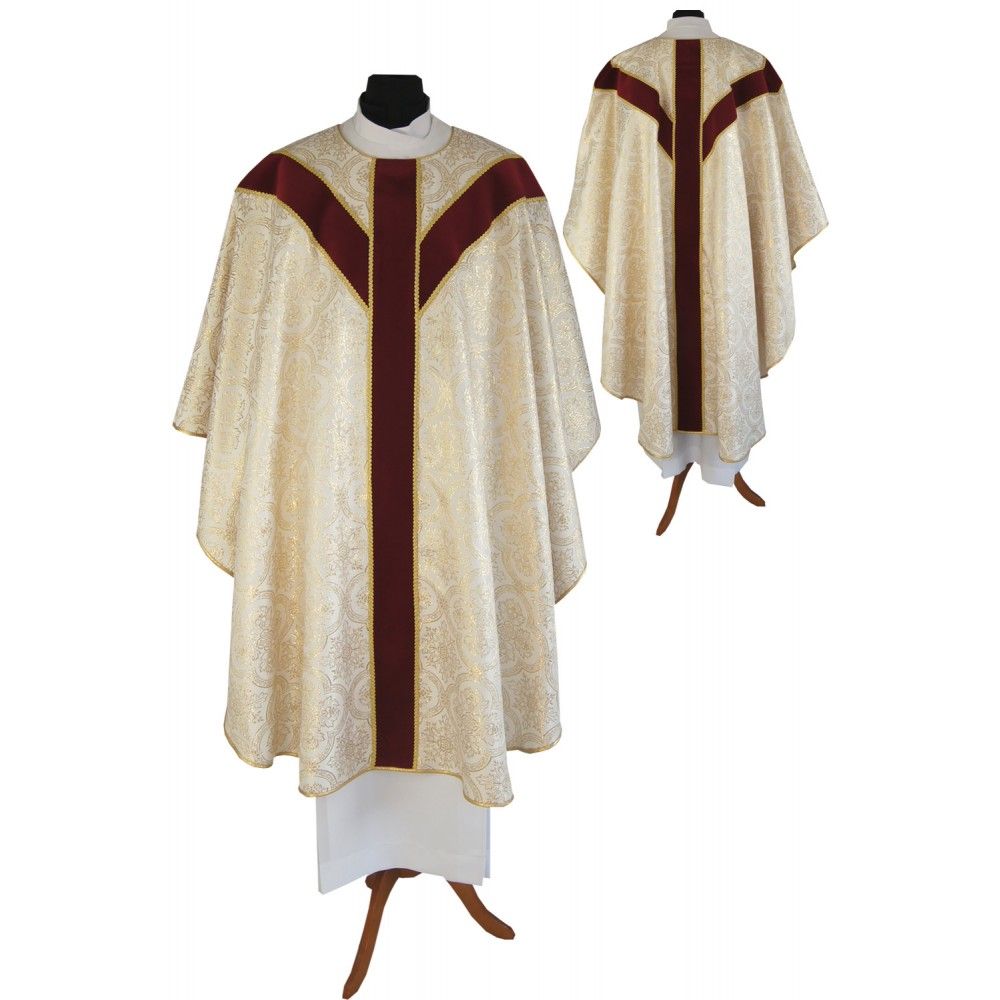 Ornat Semi Gotycki - jasnozłoty brokat (53)