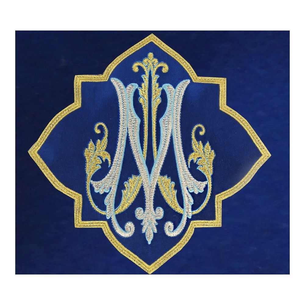 Ornat semi gotycki + stuła, maryjny, aksamitny pas (88K) - zdjęcie 3 - Ornat semi gotycki + stuła, maryjny, aksamitny pas (88K)