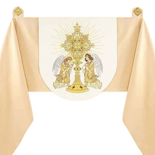 Welon na ramiona haftowany Monstrancja + Anioły (2U)