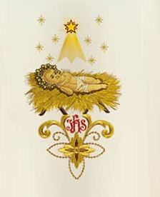 Ornat haftowany Boże Narodzenie (3U) - zdjęcie 3 - Ornat haftowany Boże Narodzenie (3U)