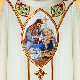 Ornat haftowany Boże Narodzenie (10U) - zdjęcie 2 - Ornat haftowany Boże Narodzenie (10U)