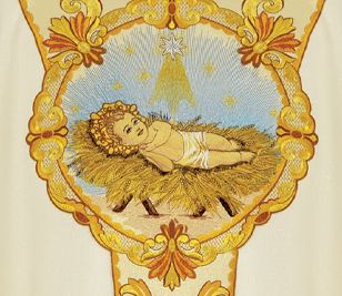 Ornat haftowany Boże Narodzenie (11U) - zdjęcie 3 - Ornat haftowany Boże Narodzenie (11U)