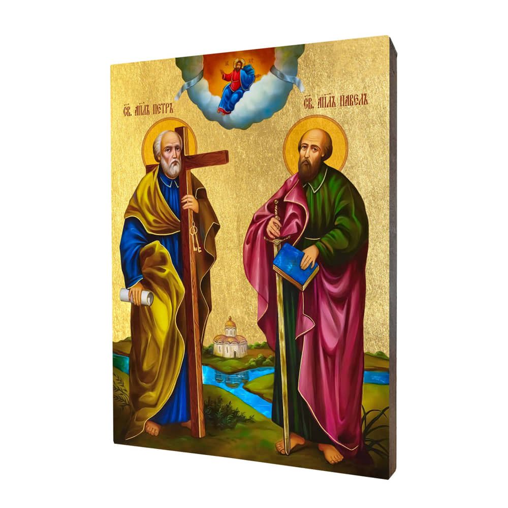 Ikona złocona święci Piotr i Paweł