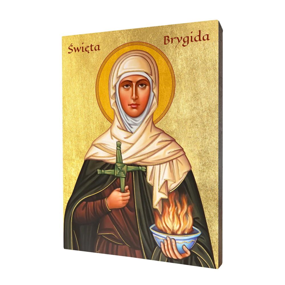 Ikona religijna święta Brygida z Kildare