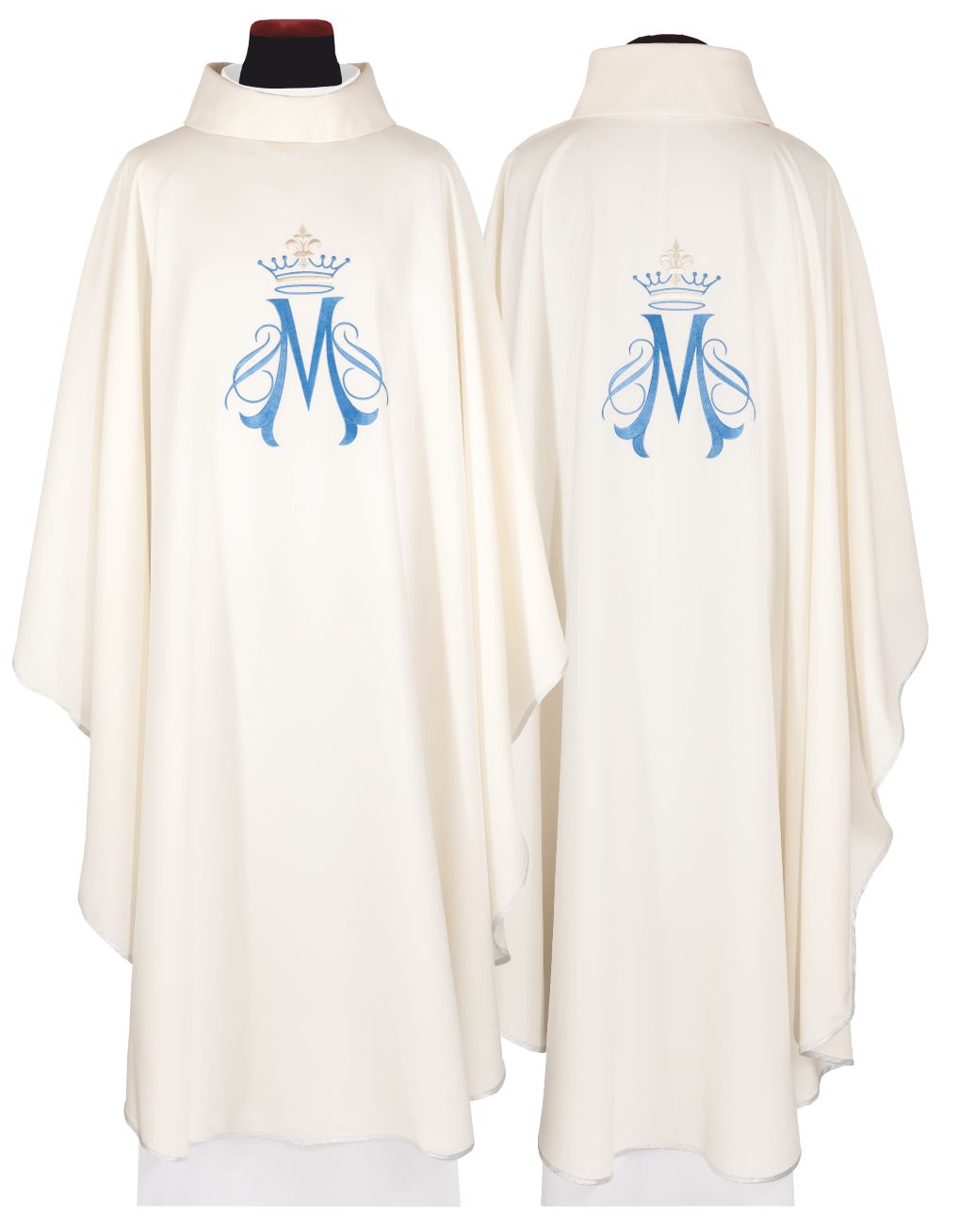 Ornat maryjny haftowany ecru + stuła (150H)