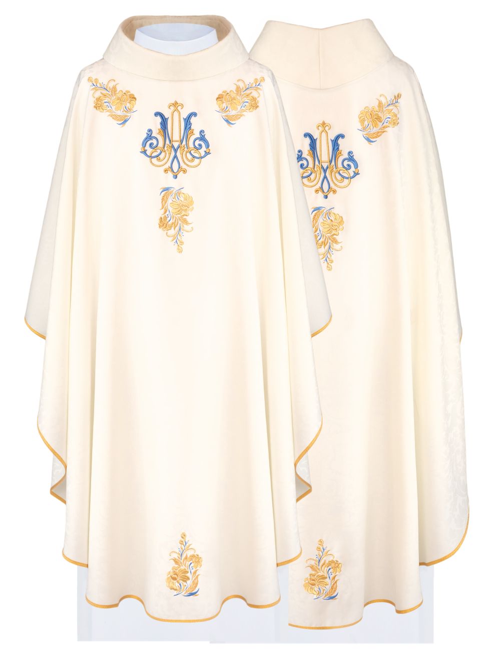 Ornat maryjny haftowany ecru + stuła (152H)
