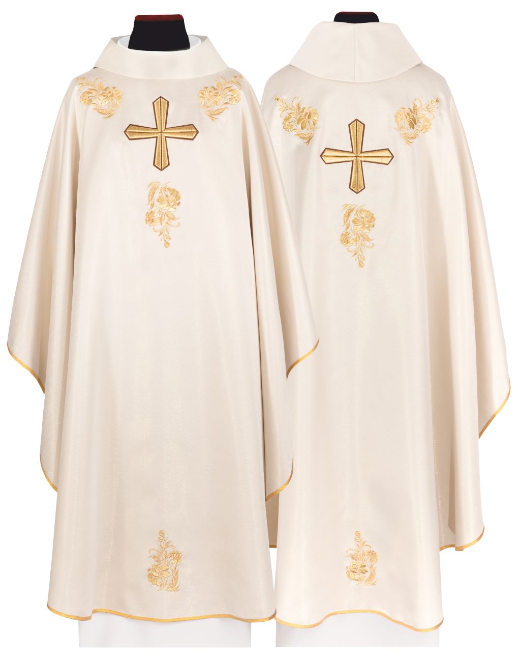 Ornat haftowany Krzyż, ecru + stuła (160H)