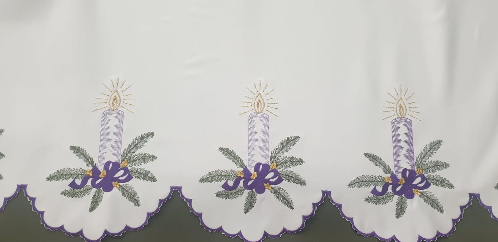Obrus ołtarzowy haftowany wzór adwentowy (235)