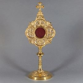 Relikwiarz złocony - 33 cm.