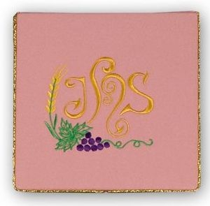 Bursa do chorych, różowa haftowana - zdjęcie 2 - Bursa do chorych, różowa haftowana