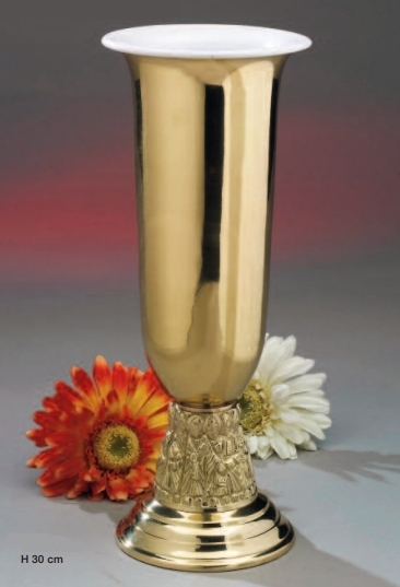 Zdobiony wazon ołtarzowy na kwiaty -  30 cm - zdjęcie 2 - Zdobiony wazon ołtarzowy na kwiaty -  30 cm