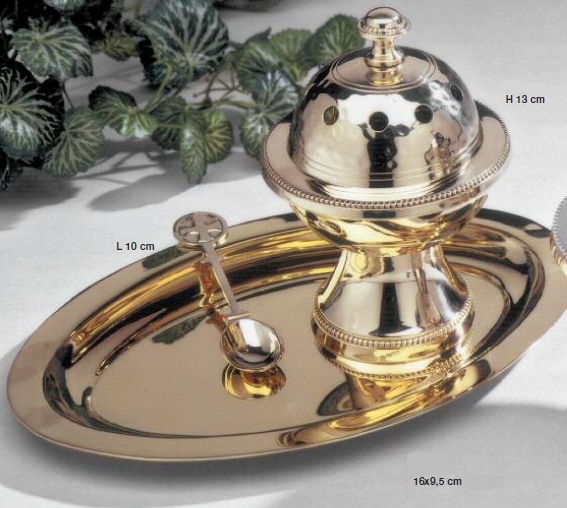 Komplet łódka + tacka (kolor złoty)