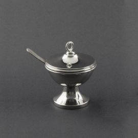 Łódka mosiężna niklowana wys. 12 cm - zdjęcie 1 - Łódka mosiężna niklowana wys. 12 cm