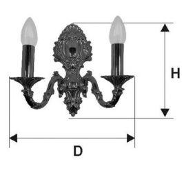 Brass candlestick for slim candle - 5 cm