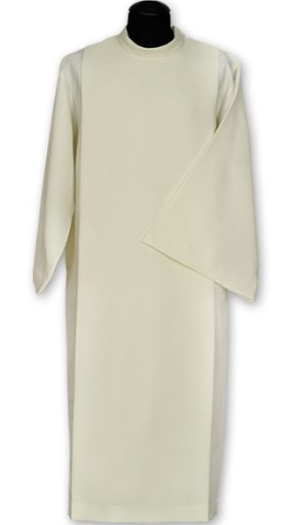 Alba kapłańska szerokie zakładki elano-wełna