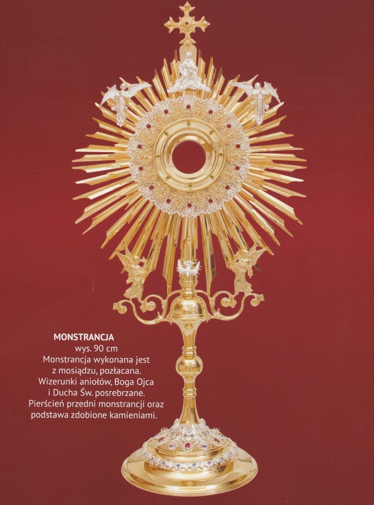 Monstrancja pozłacana wys. 90 cm (1) - zdjęcie 2 - Monstrancja pozłacana wys. 90 cm (1)