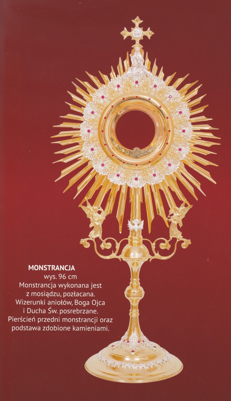 Monstrancja pozłacana wys. 96 cm (2) - zdjęcie 2 - Monstrancja pozłacana wys. 96 cm (2)