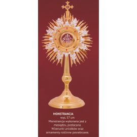 Monstrancja pozłacana wys. 57 cm (7) - zdjęcie 2 - Monstrancja pozłacana wys. 57 cm (7)