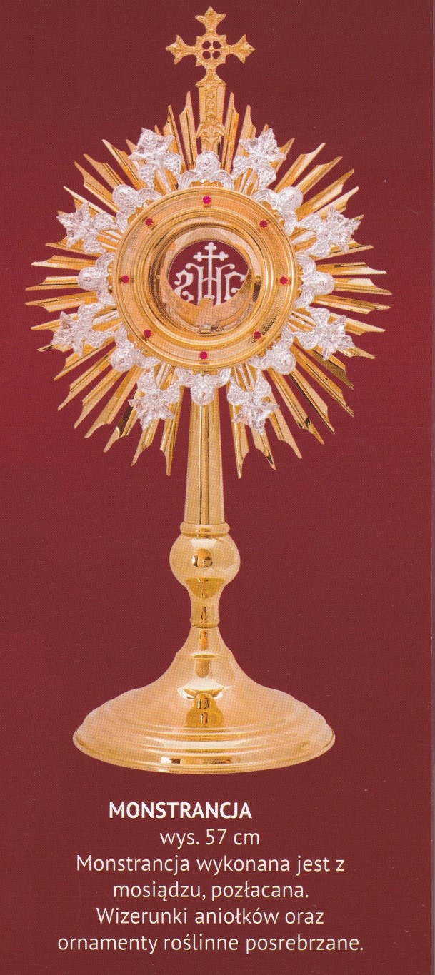 Monstrancja pozłacana wys. 57 cm (7) - zdjęcie 2 - Monstrancja pozłacana wys. 57 cm (7)