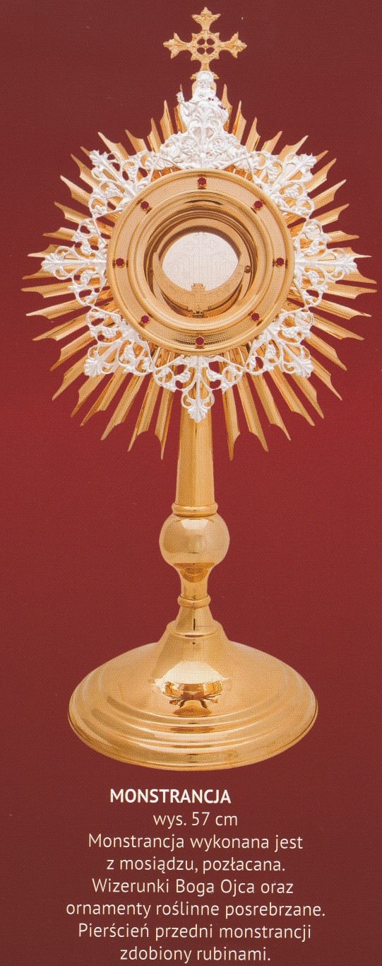 Monstrancja pozłacana wys. 57 cm (8) - zdjęcie 2 - Monstrancja pozłacana wys. 57 cm (8)