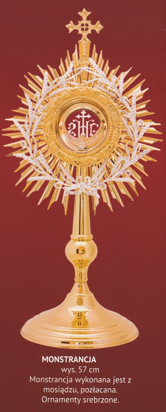Monstrancja pozłacana wys. 57 cm (9) - zdjęcie 2 - Monstrancja pozłacana wys. 57 cm (9)