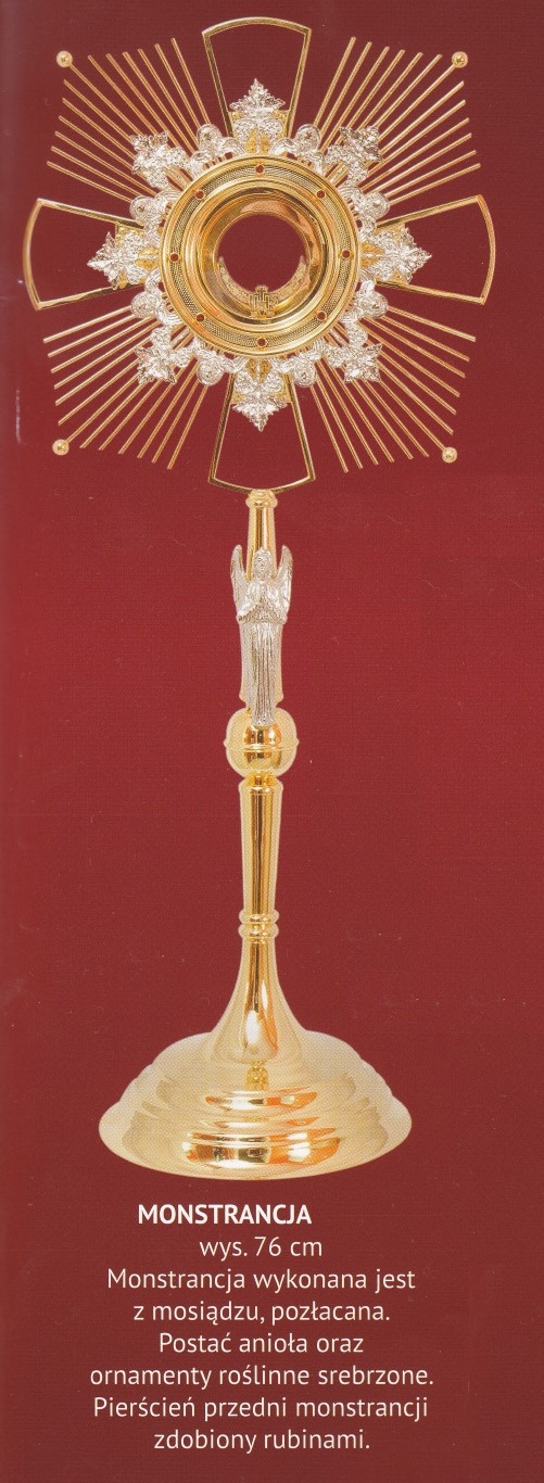 Monstrancja pozłacana wys. 76 cm (10) - zdjęcie 2 - Monstrancja pozłacana wys. 76 cm (10)