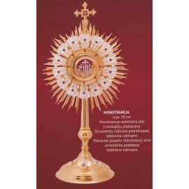 Monstrancja pozłacana wys. 70 cm (12) - zdjęcie 2 - Monstrancja pozłacana wys. 70 cm (12)