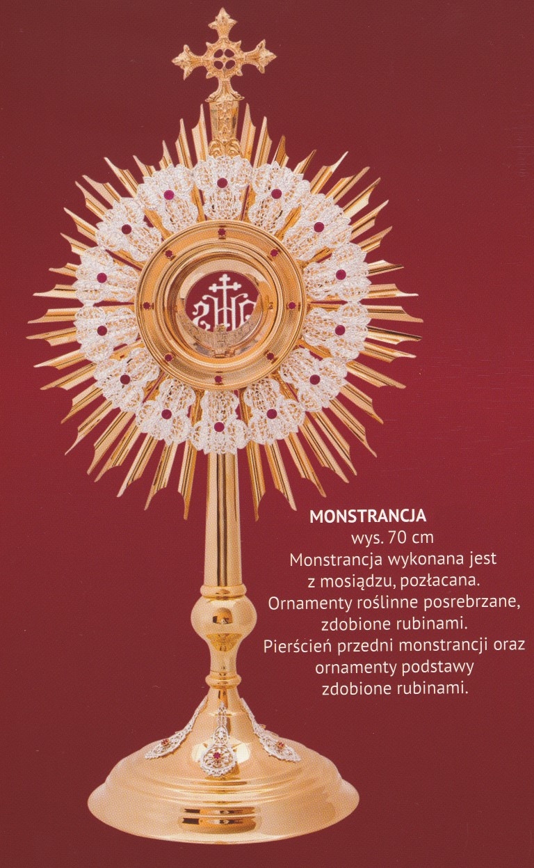 Monstrancja pozłacana wys. 70 cm (12) - zdjęcie 2 - Monstrancja pozłacana wys. 70 cm (12)