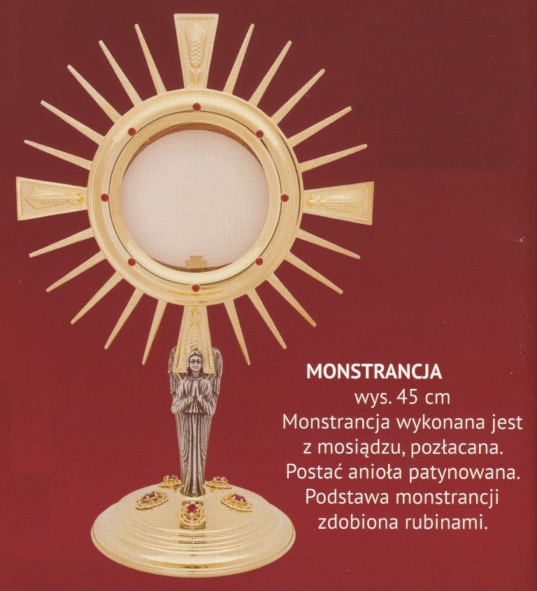 Monstrancja pozłacana wys. 45 cm (17) - zdjęcie 2 - Monstrancja pozłacana wys. 45 cm (17)