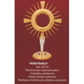 Monstrancja pozłacana wys. 36 cm (18) - zdjęcie 2 - Monstrancja pozłacana wys. 36 cm (18)
