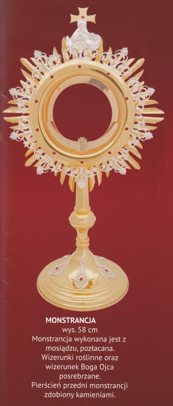 Monstrancja pozłacana wys. 58 cm (19) - zdjęcie 2 - Monstrancja pozłacana wys. 58 cm (19)
