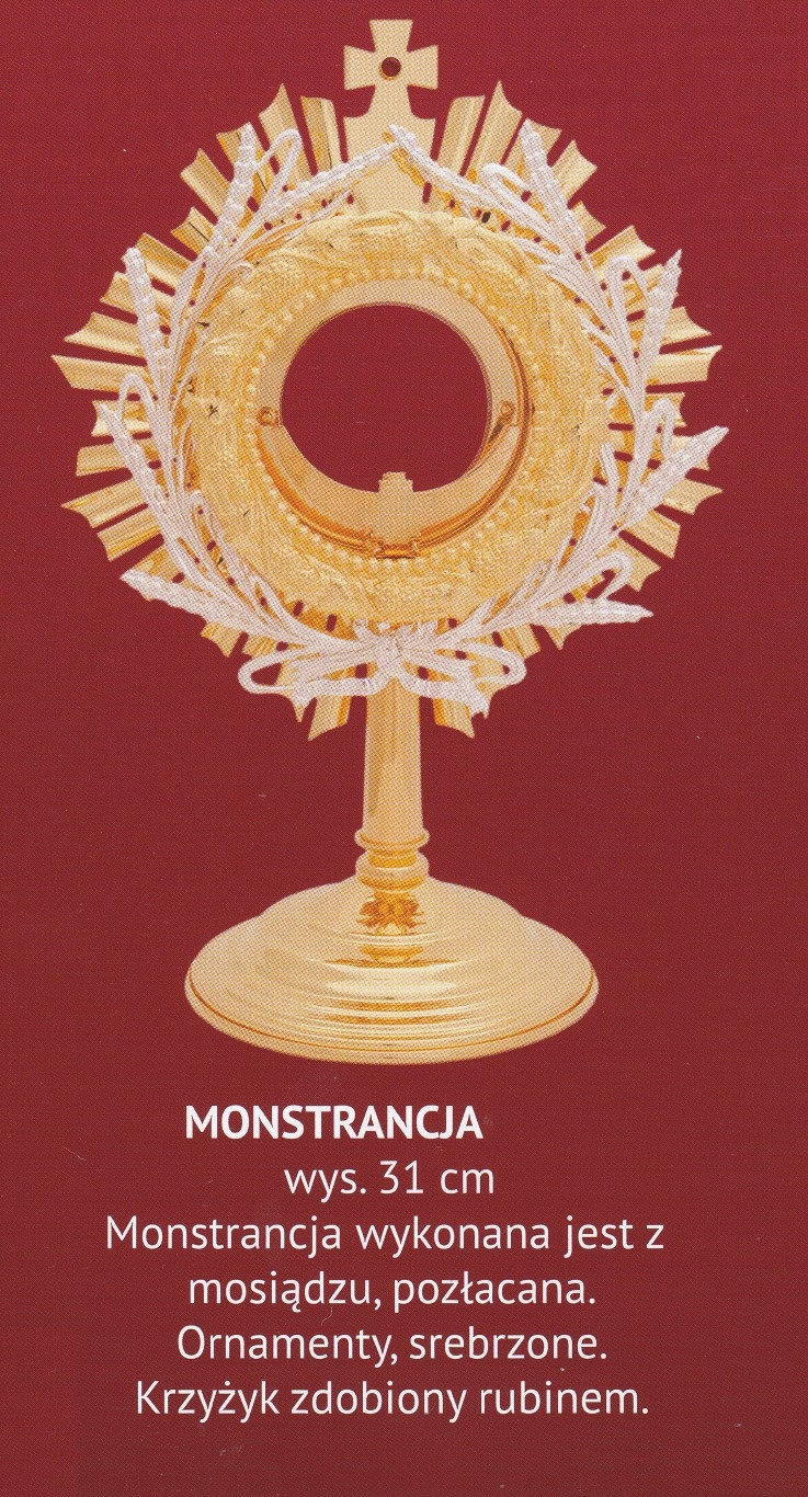 Monstrancja pozłacana wys. 31 cm (22) - zdjęcie 2 - Monstrancja pozłacana wys. 31 cm (22)
