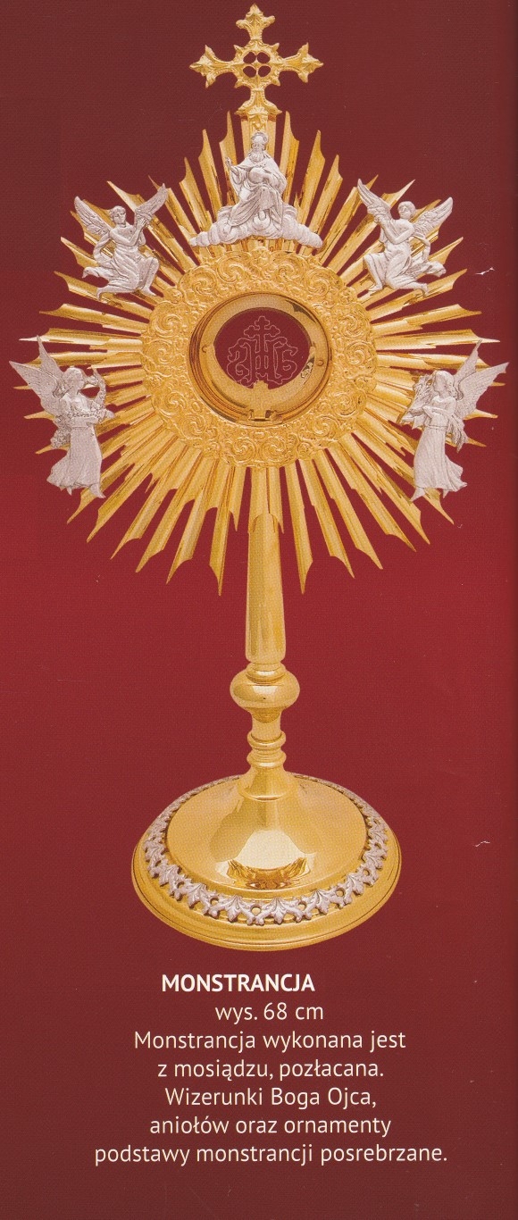 Monstrancja pozłacana wys. 68 cm (27) - zdjęcie 2 - Monstrancja pozłacana wys. 68 cm (27)