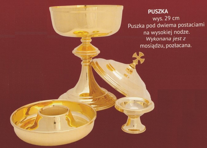 Puszka liturgiczna pod dwiema postaciami - 29 cm - zdjęcie 2 - Puszka liturgiczna pod dwiema postaciami - 29 cm