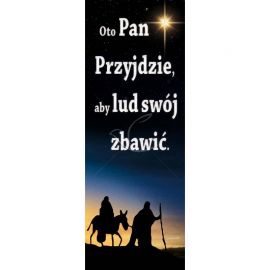 Baner Bożonarodzeniowy - Oto Pan Przyjdzie aby lud swój zbawić