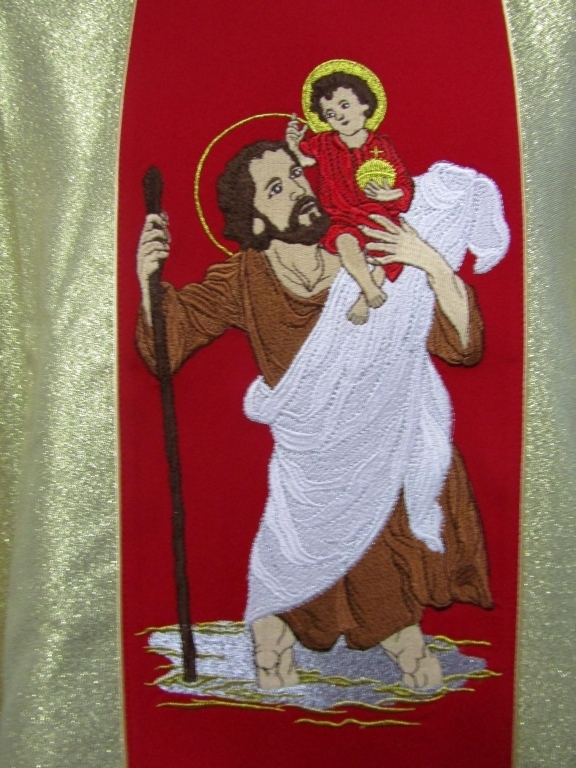 Ornat złoty św. Krzysztof - zdjęcie 3 - Ornat złoty św. Krzysztof