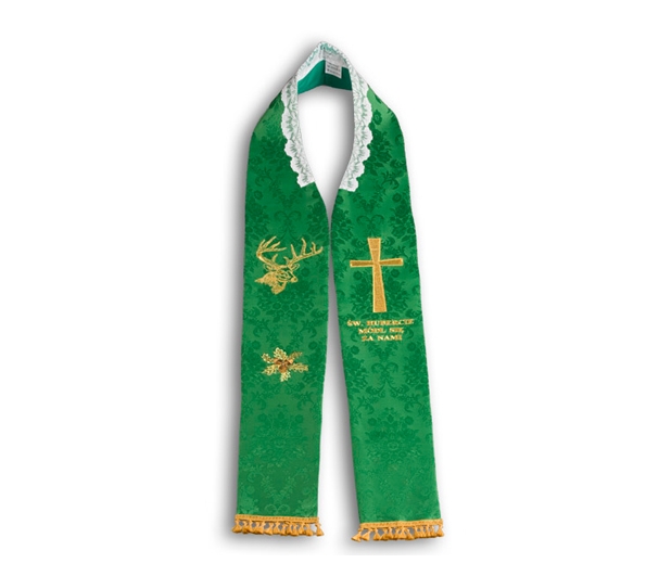 Stuła kapłańska - Św. Hubercie módl się za nami.