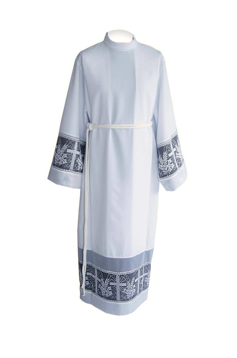 Alba kapłańska z podpinką, zakładki - zdjęcie 2 - Alba kapłańska z podpinką, zakładki