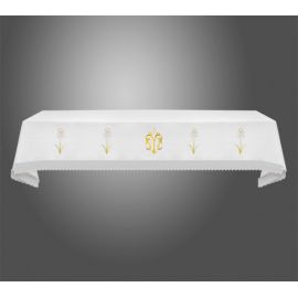 Obrus ołtarzowy haftowany - motyw Maryjny
